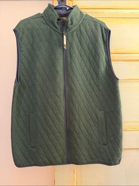 F/X Fusion Men’s Quilted Full Zip Vest NWT Spruce Heather XL